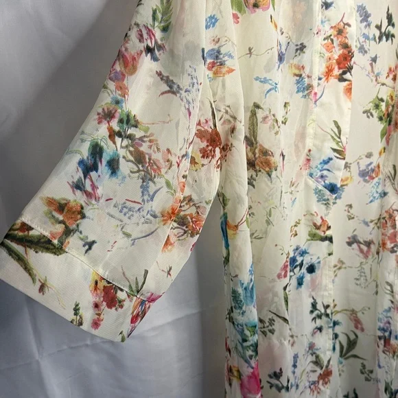 Floral Sheer Kimono Cover-Up - Picture 10 of 13
